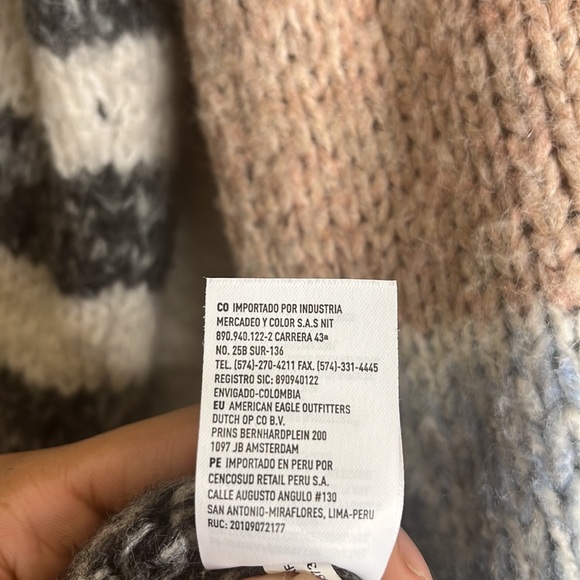 American Eagle Womens Sweater Striped Stretch Knit Jegging Fit XXS XXSMALL - Picture 9 of 9